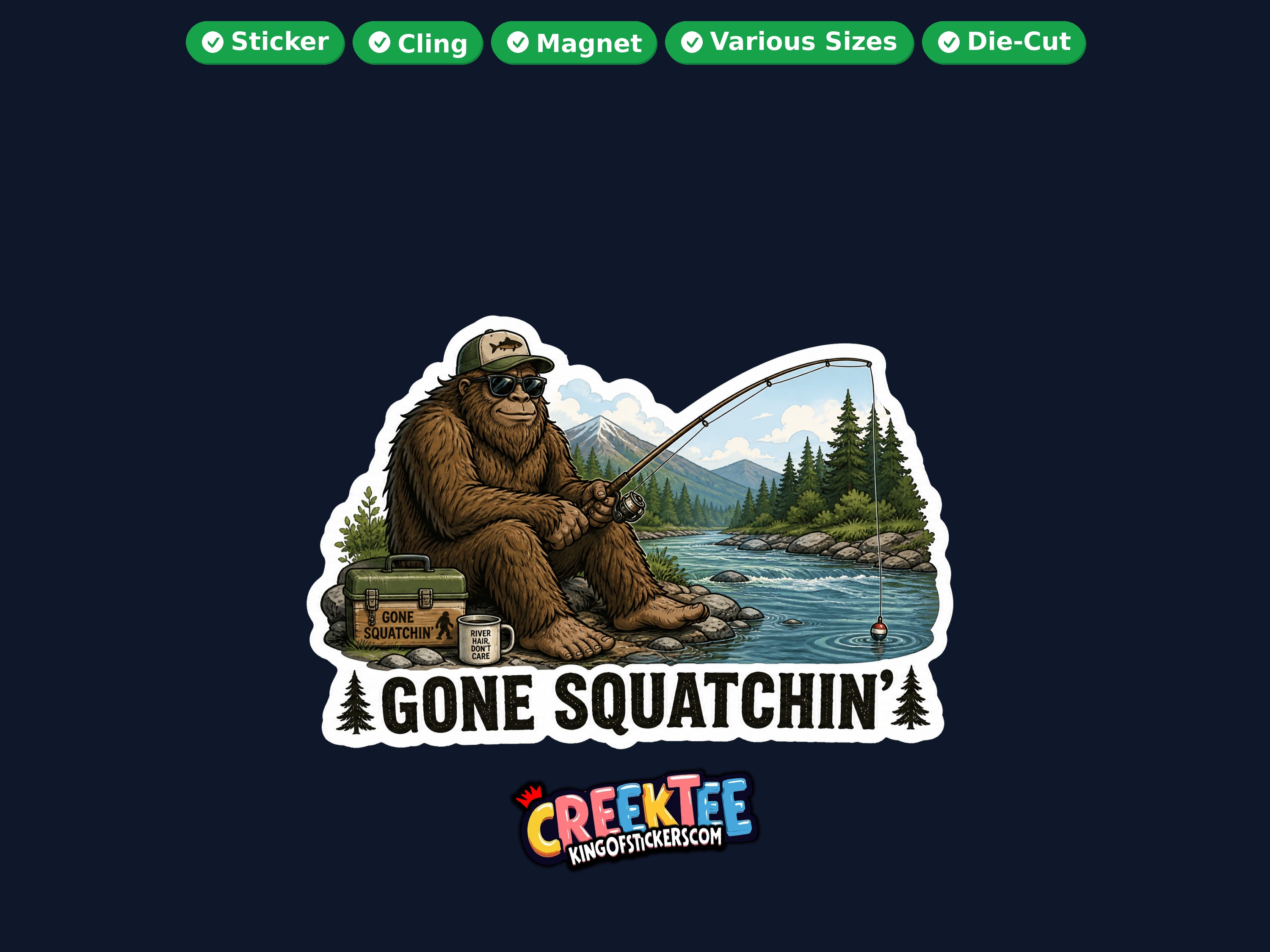 Bigfoot Sasquatch Die Cut Vinyl Sticker  Window Cling or Magnet with Laminate Coating in Various Sizes